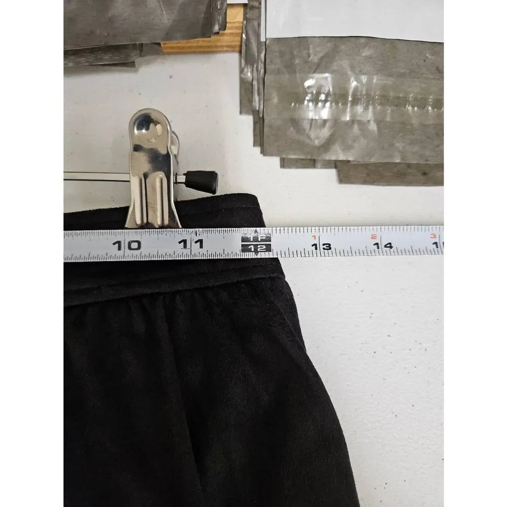 NWT Justice Black Faux Suede Lazercut Skirt 10